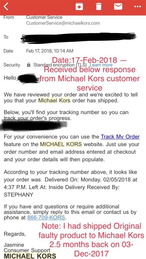 michael kors mailing address